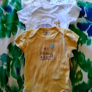 3 set of Newborn Gerber Onesies